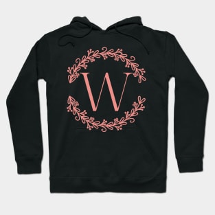 Pink Monogram Letter W Hoodie